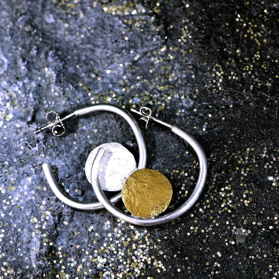 Minies créoles en argent éthique